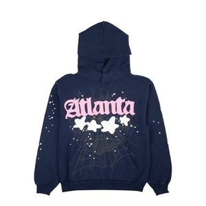 SOLD! Sp5der Atlanta Hoodie 'Navy